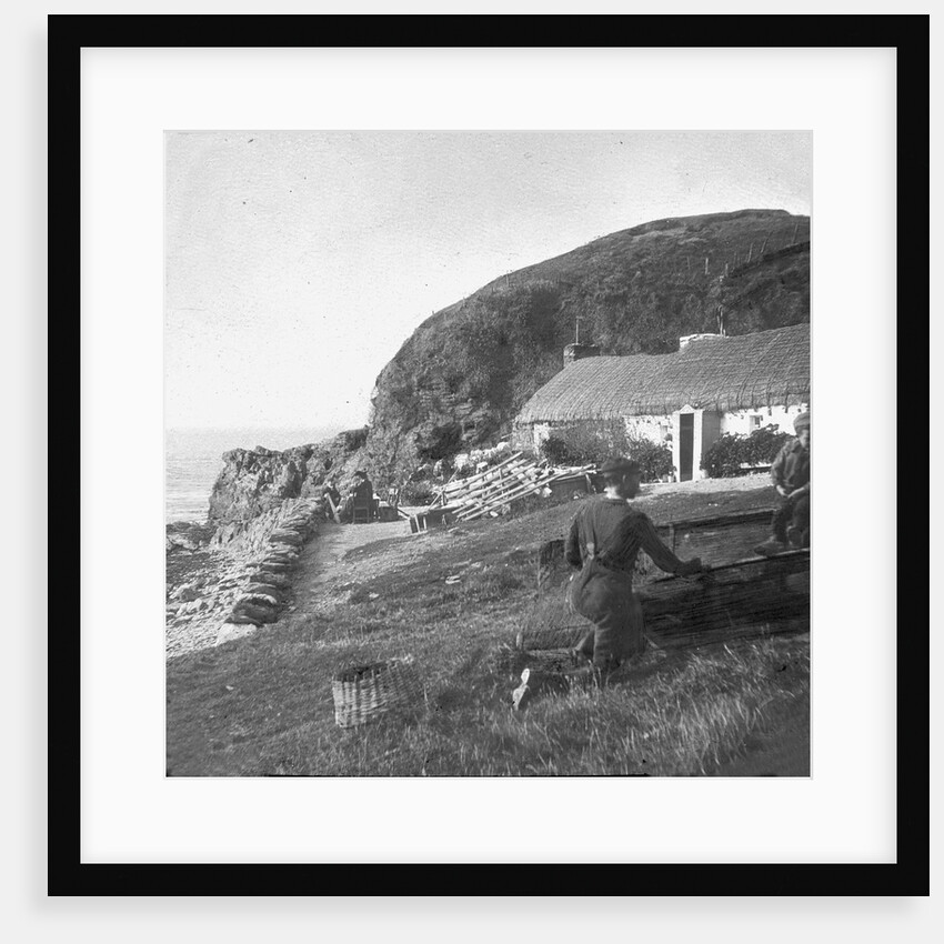 Thatched cottage, Niarbyl, Isle of Man by George Bellett Cowen